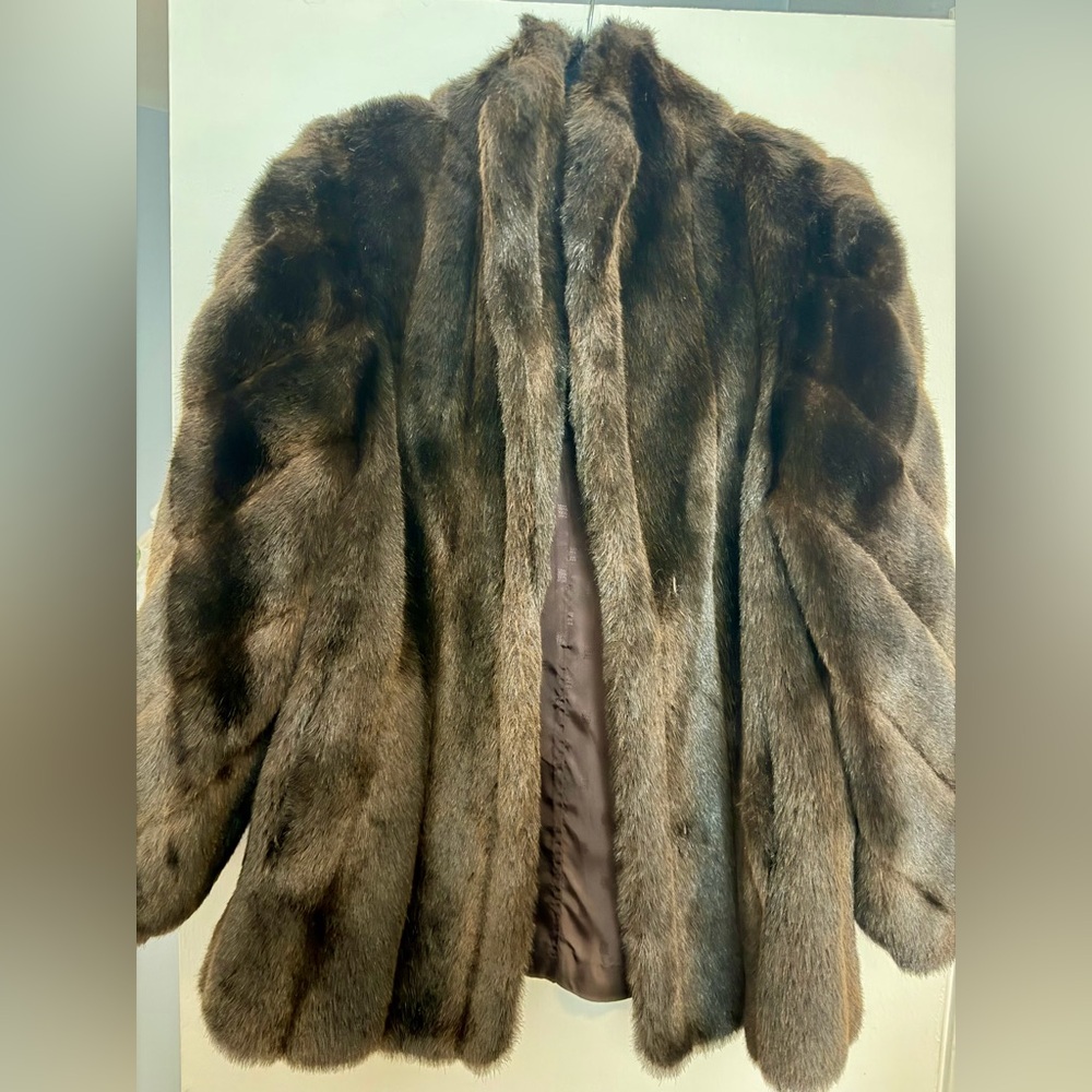 Luxurious Rich Chocolate Brown Fur Coat